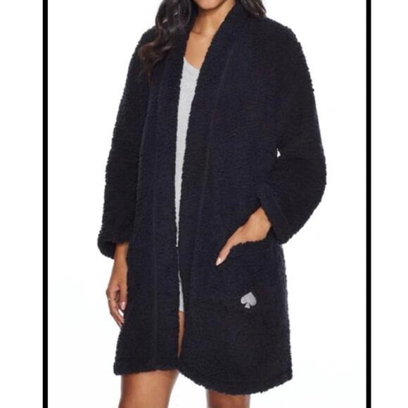Kate spade Sherpa sleep jacket sz m - Picture 1 of 8